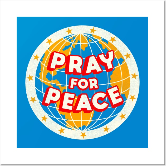 Pray For Peace Wall Art by darklordpug